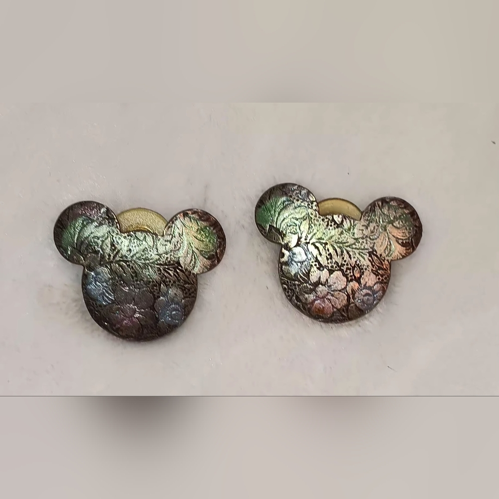 Floral Mickey Mouse Earrings